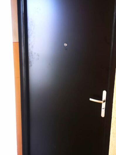 Pose d'une porte d'entrée
